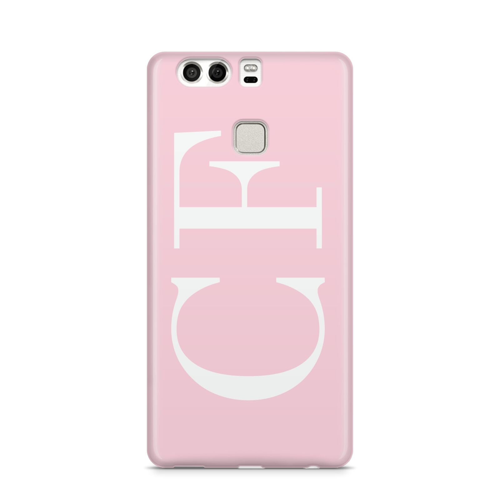 Personalised Pink White Side Initials Huawei P9 Case