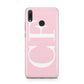 Personalised Pink White Side Initials Huawei Y9 2019
