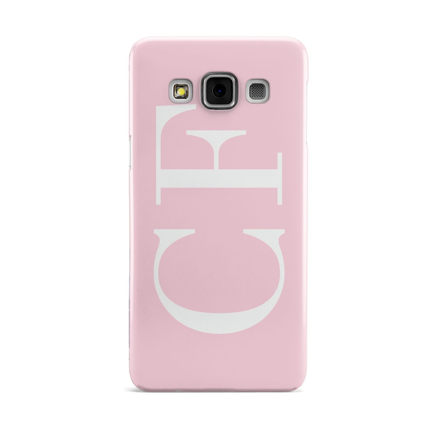 Personalised Pink White Side Initials Samsung Galaxy A3 Case