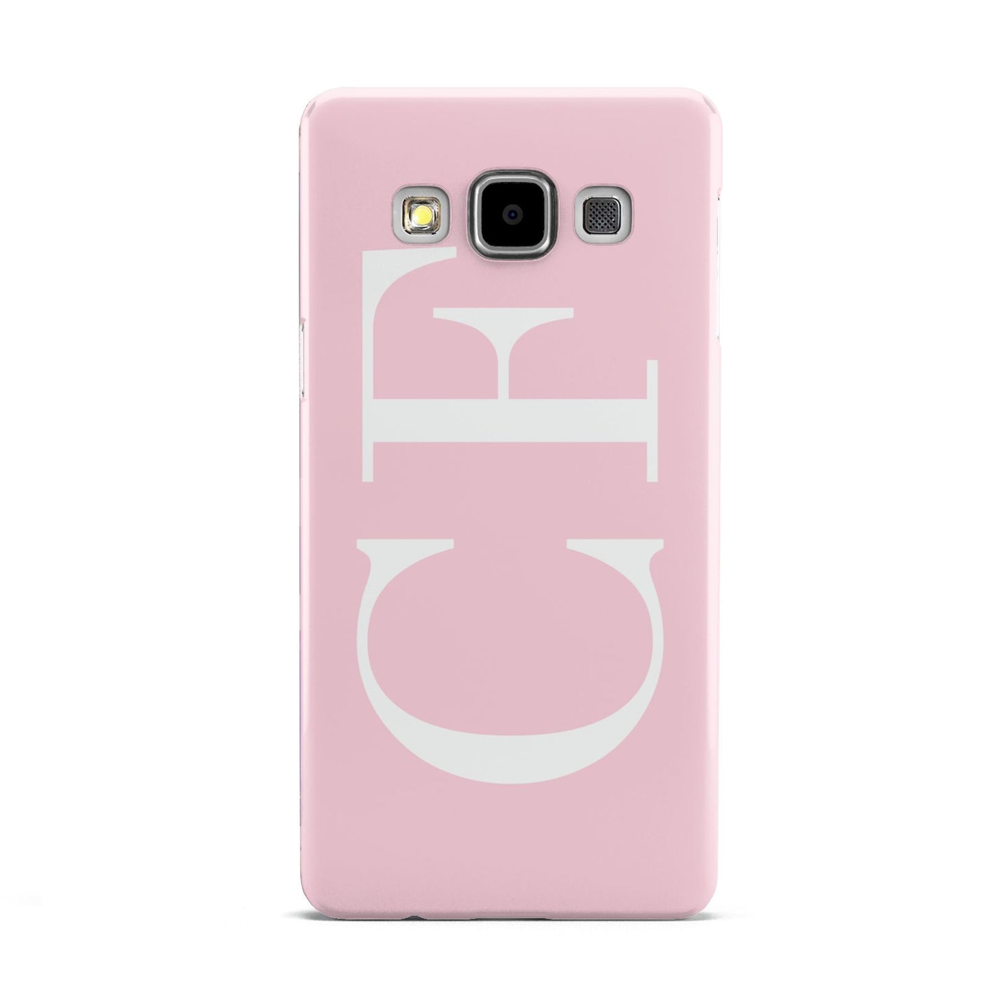 Personalised Pink White Side Initials Samsung Galaxy A5 Case