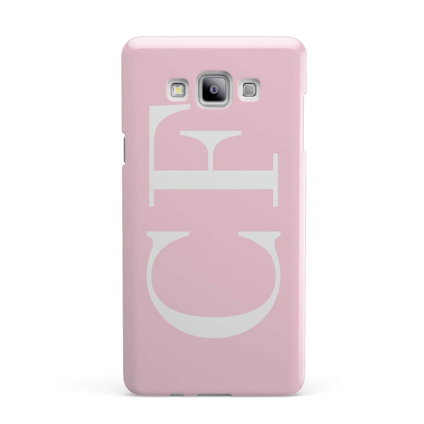 Personalised Pink White Side Initials Samsung Galaxy A7 2015 Case