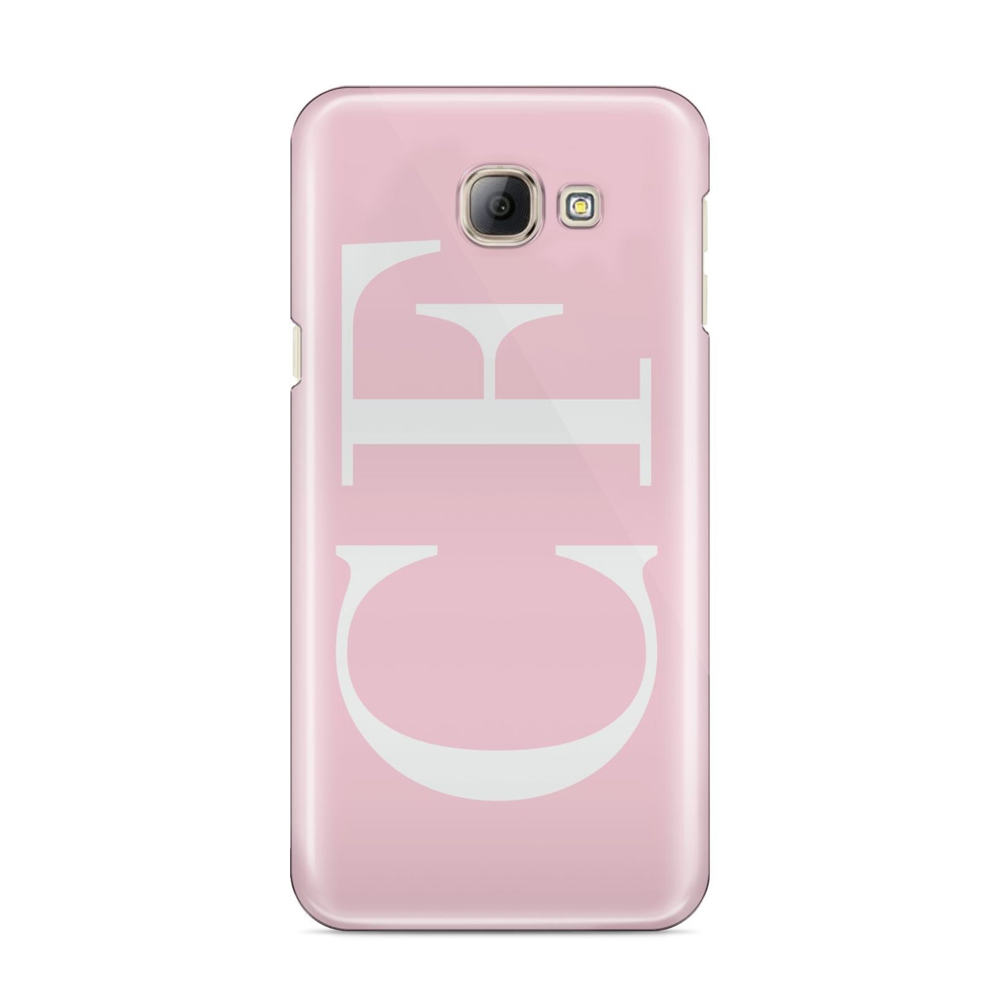 Personalised Pink White Side Initials Samsung Galaxy A8 2016 Case