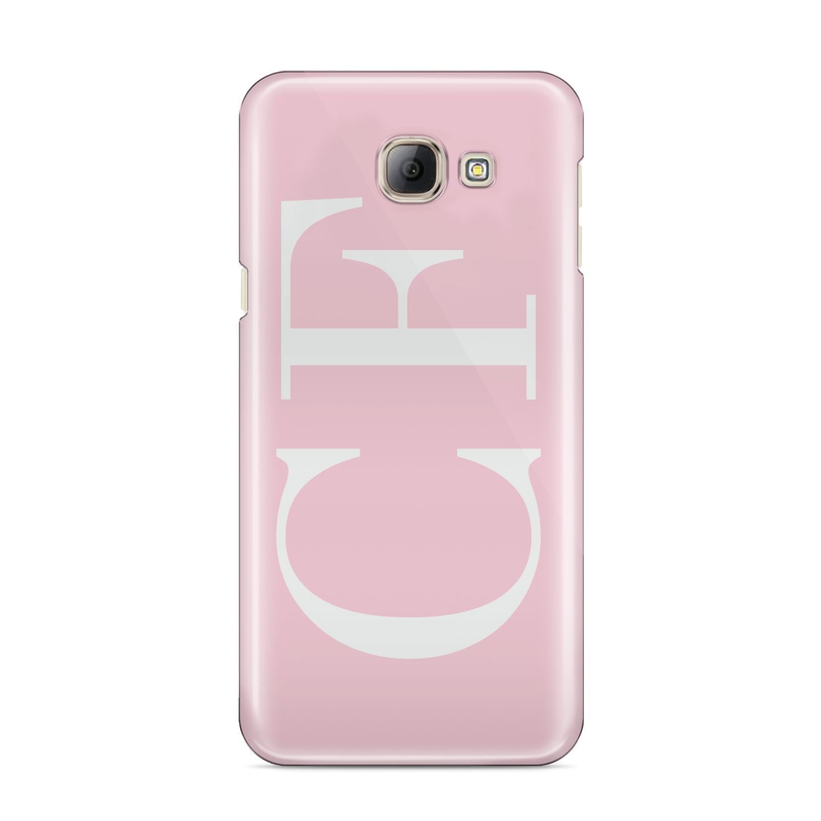 Personalised Pink White Side Initials Samsung Galaxy A8 2016 Case