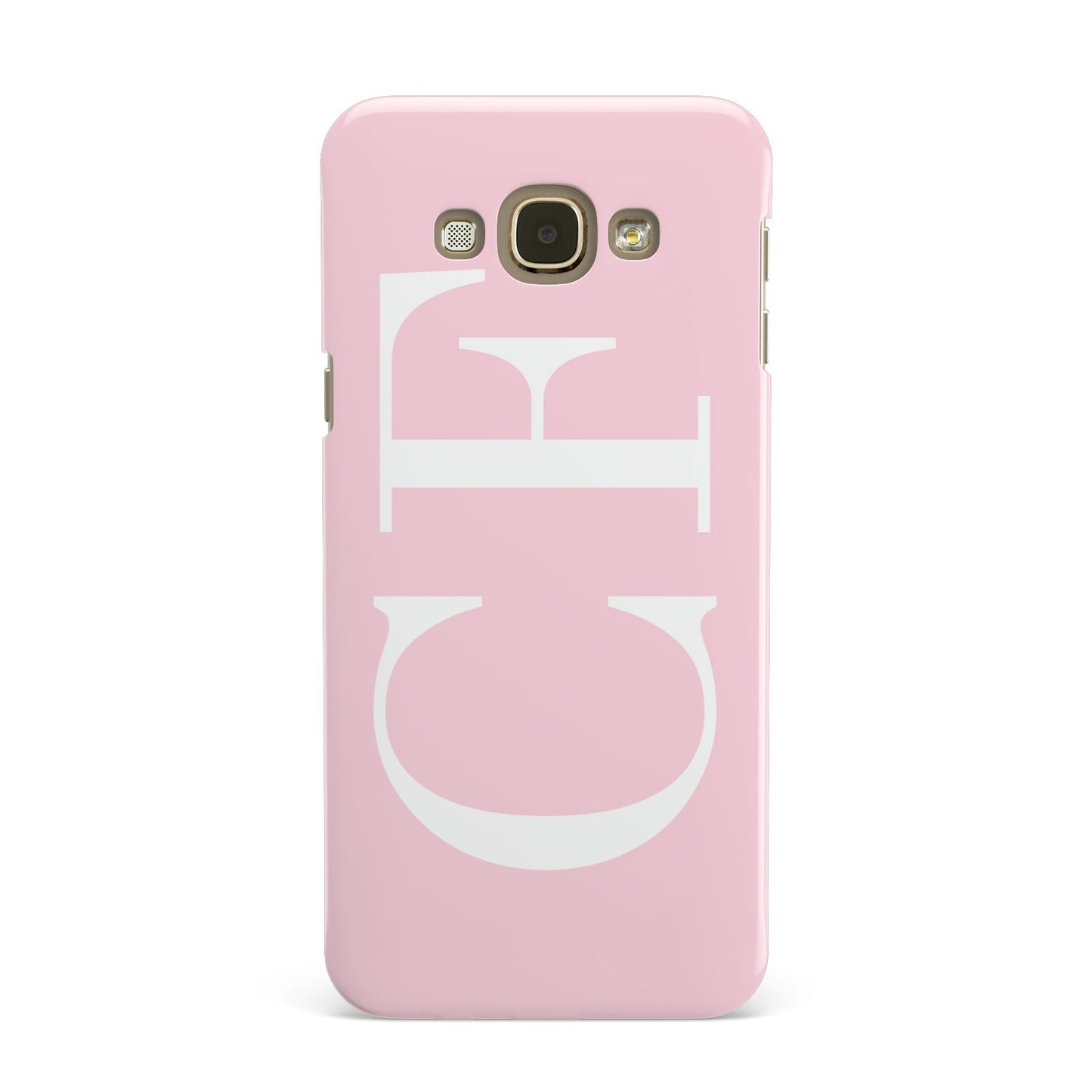 Personalised Pink White Side Initials Samsung Galaxy A8 Case