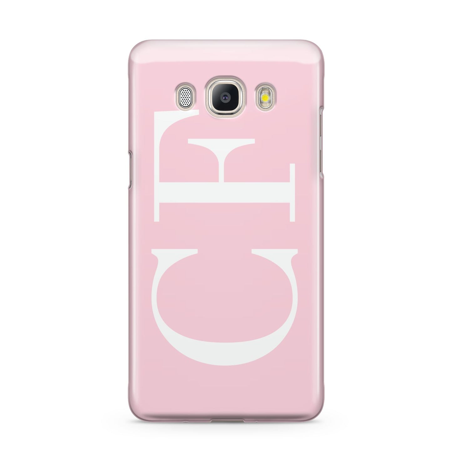 Personalised Pink White Side Initials Samsung Galaxy J5 2016 Case