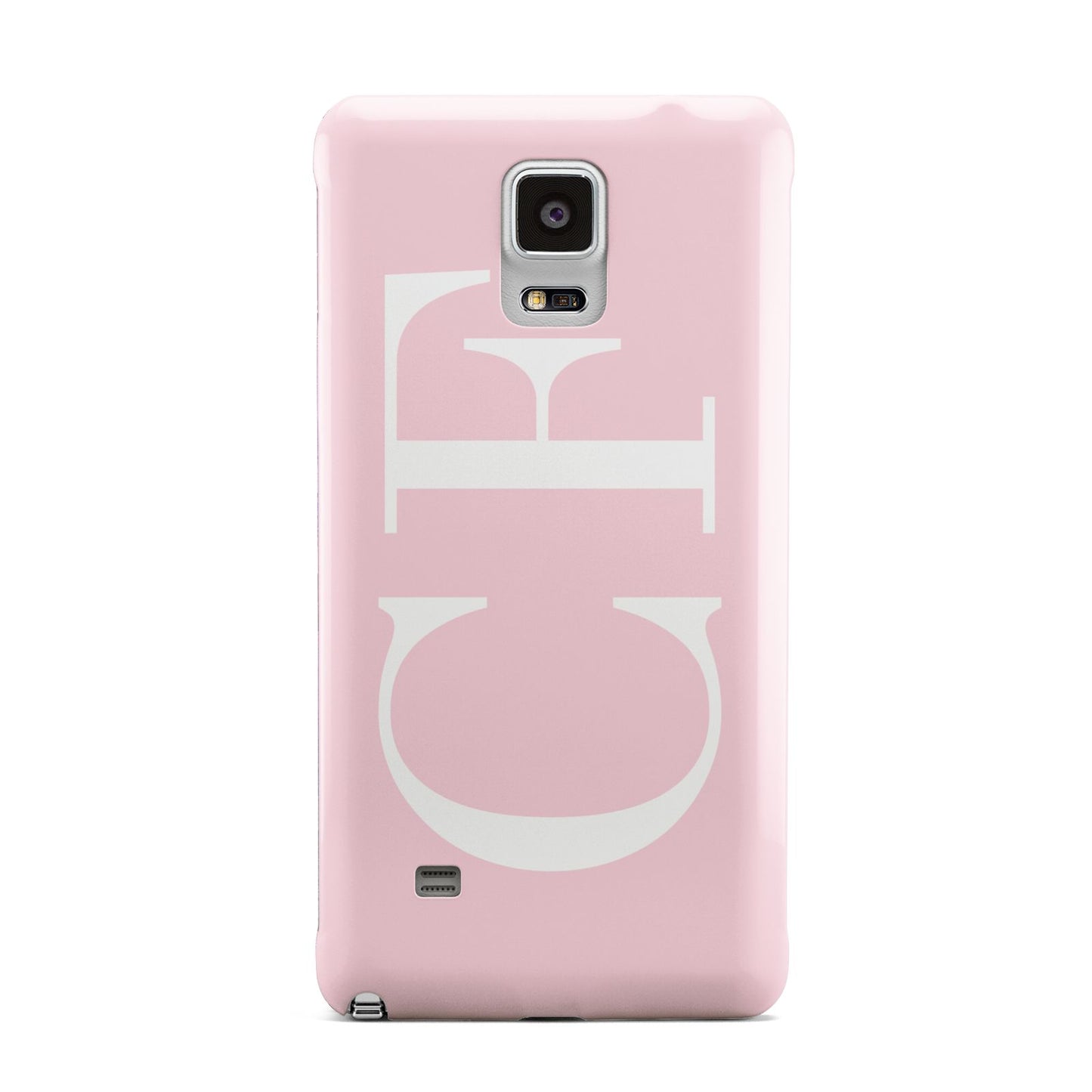 Personalised Pink White Side Initials Samsung Galaxy Note 4 Case