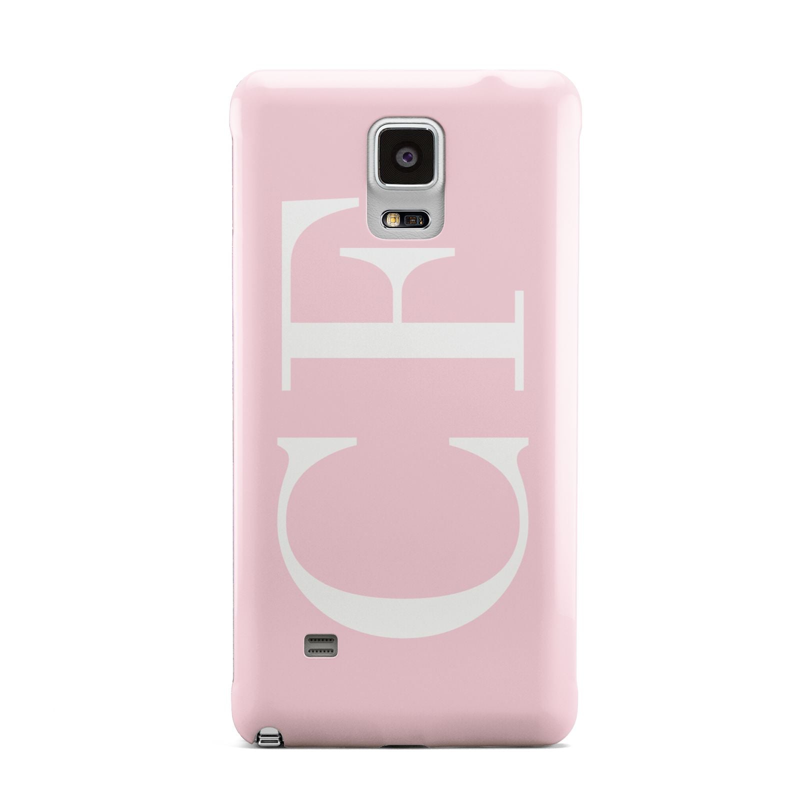 Personalised Pink White Side Initials Samsung Galaxy Note 4 Case