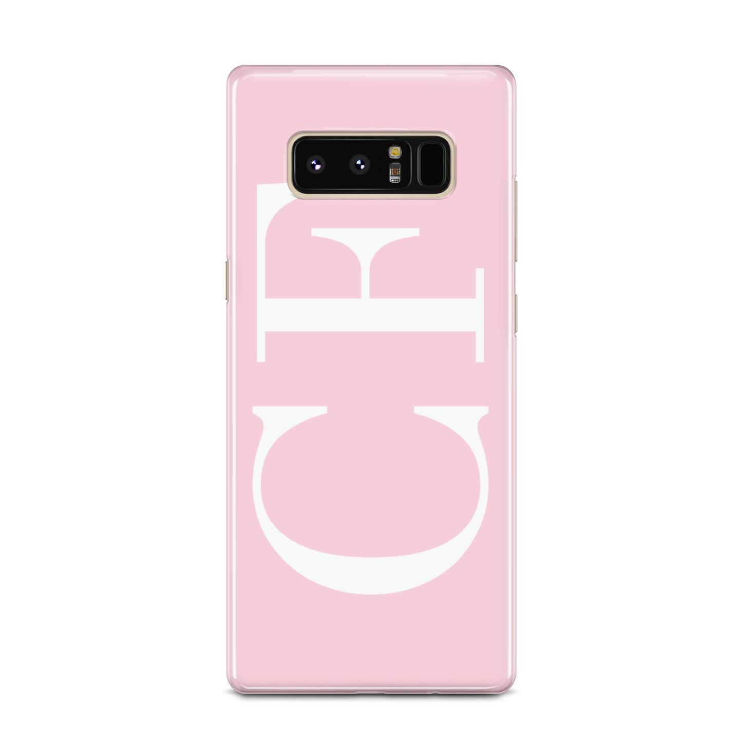 Personalised Pink White Side Initials Samsung Galaxy Note 8 Case