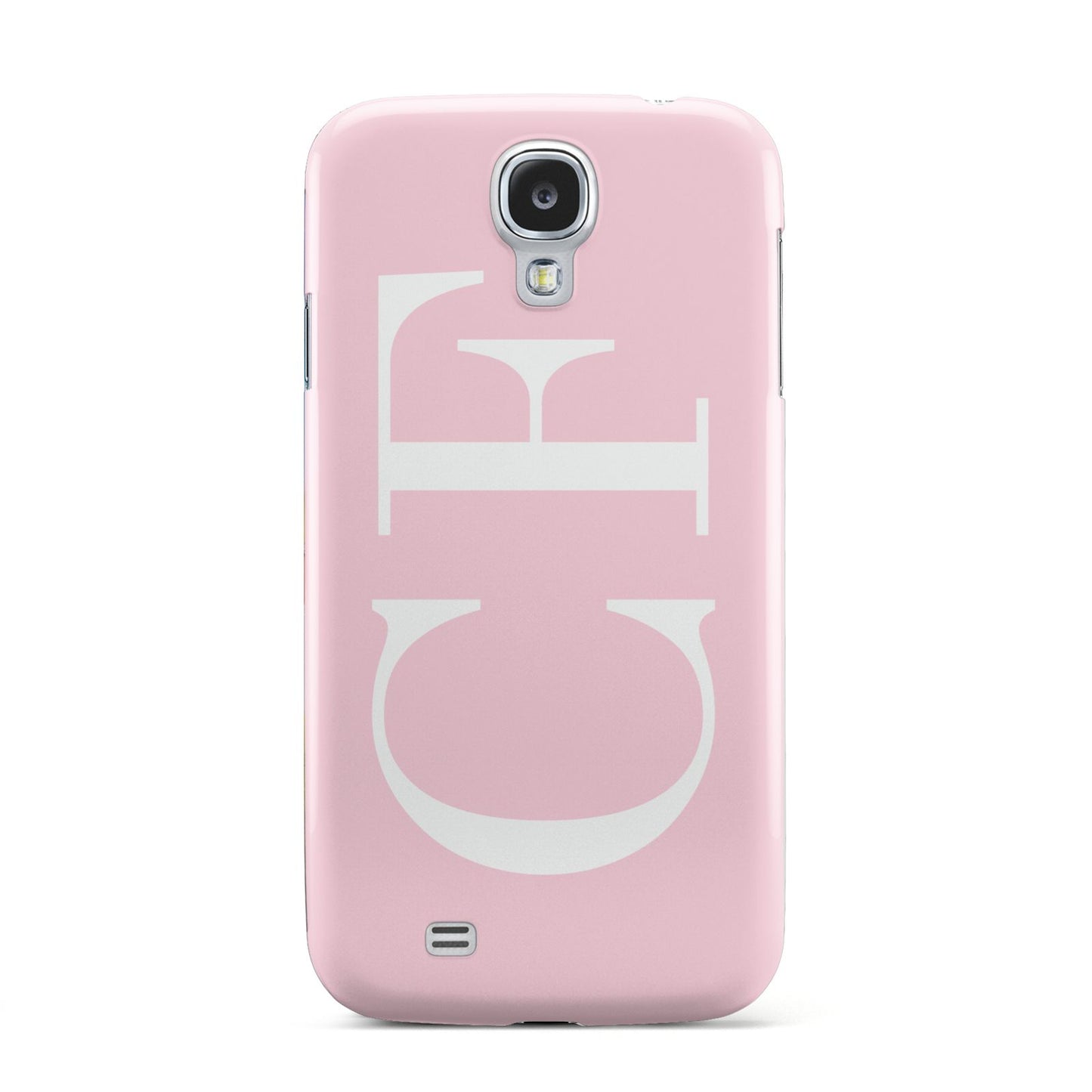 Personalised Pink White Side Initials Samsung Galaxy S4 Case