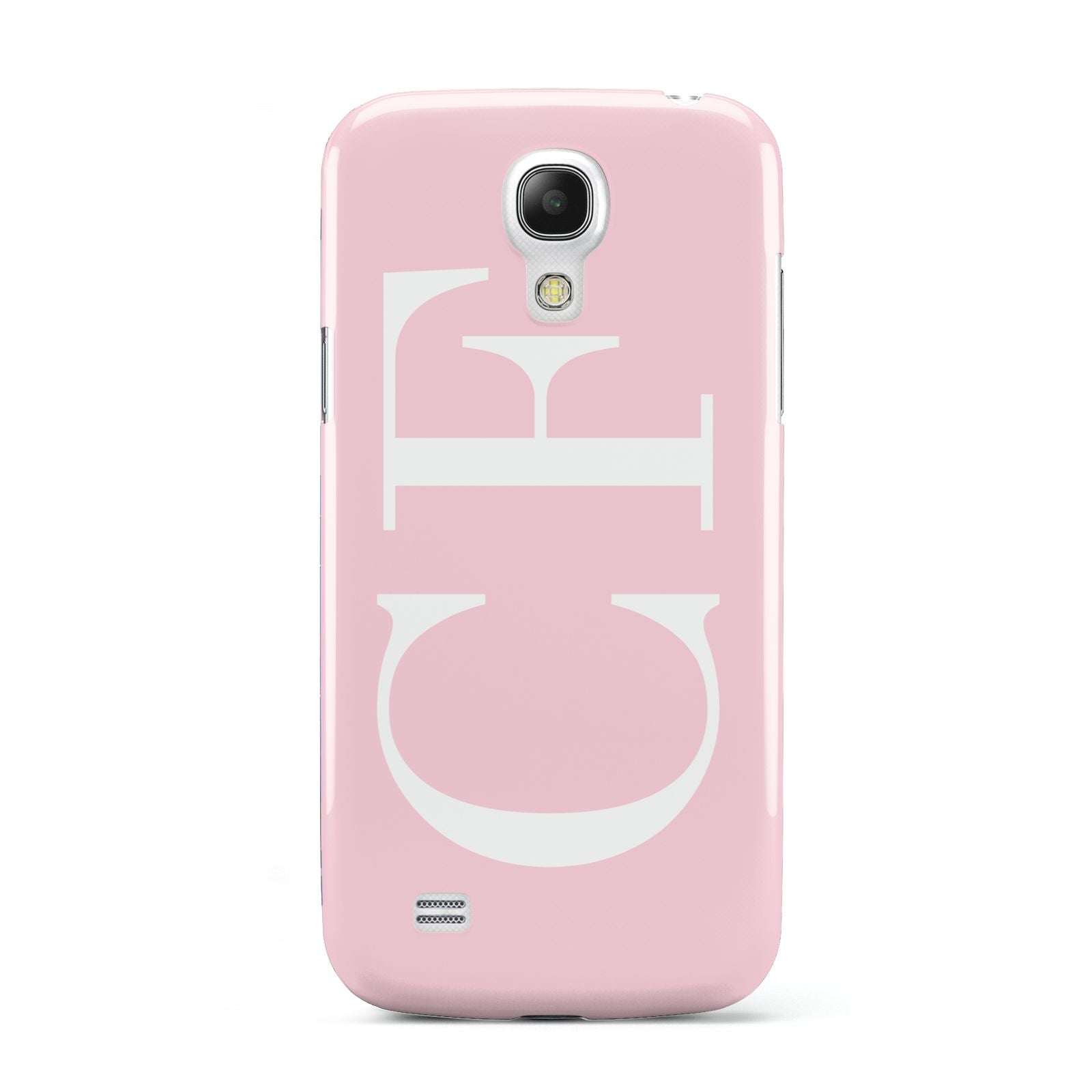 Personalised Pink White Side Initials Samsung Galaxy S4 Mini Case