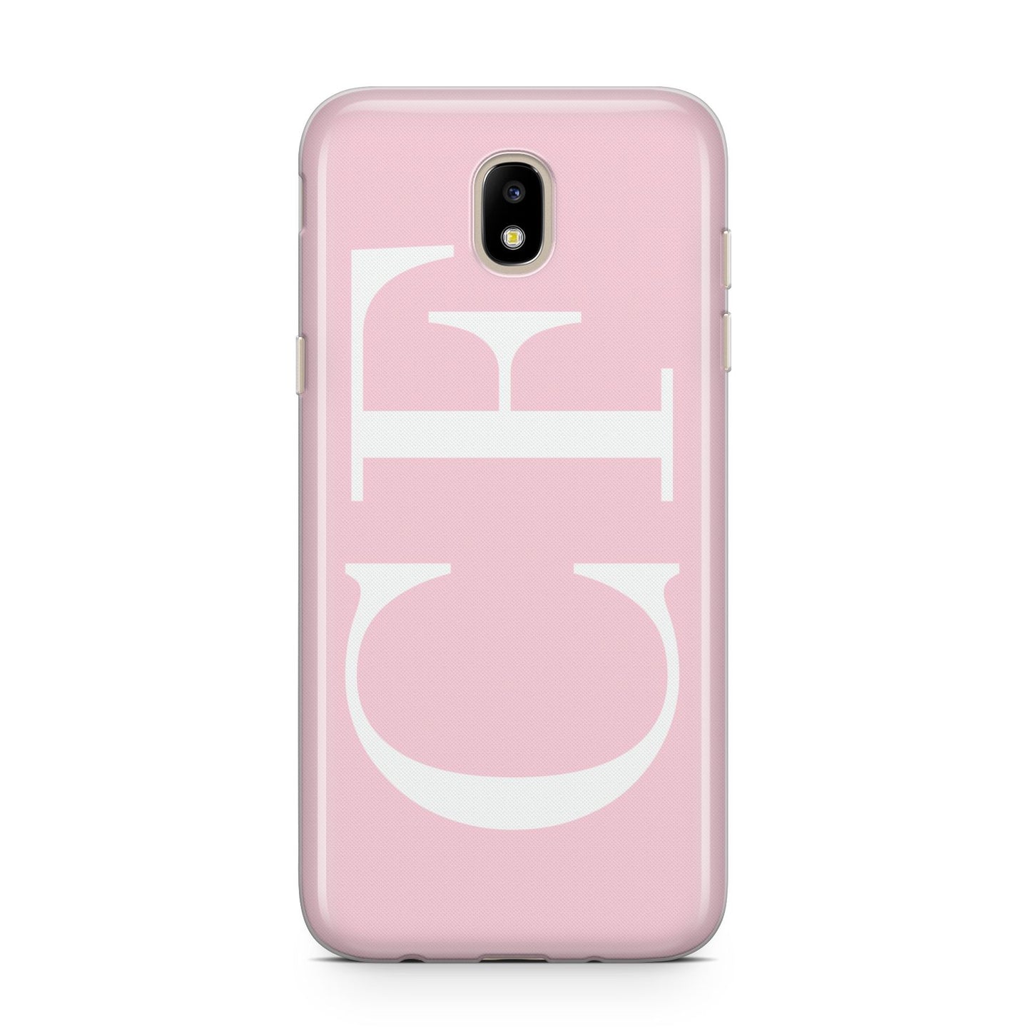 Personalised Pink White Side Initials Samsung J5 2017 Case