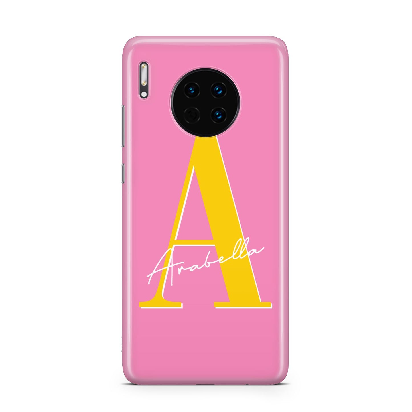 Personalised Pink Yellow Initial Huawei Mate 30