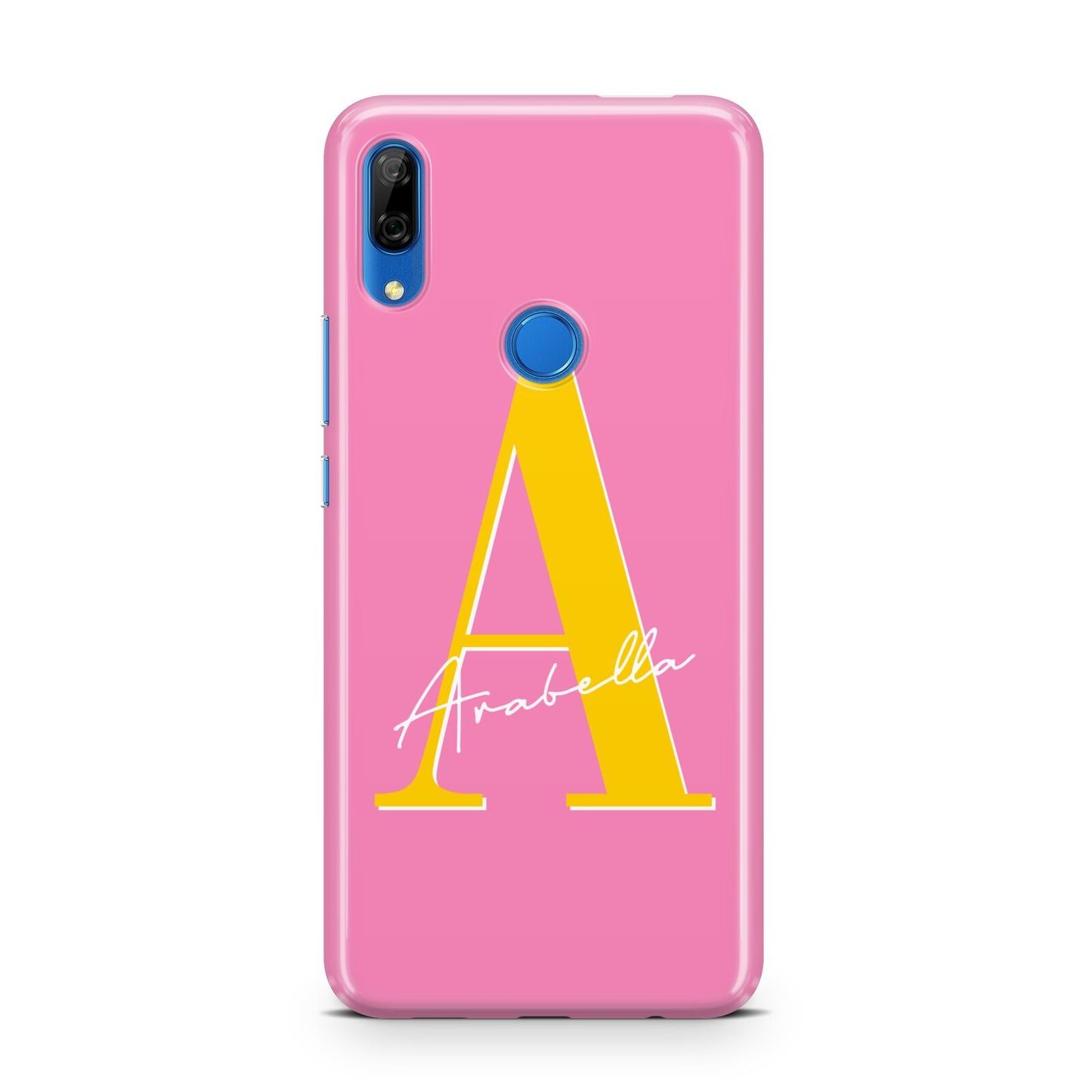 Personalised Pink Yellow Initial Huawei P Smart Z