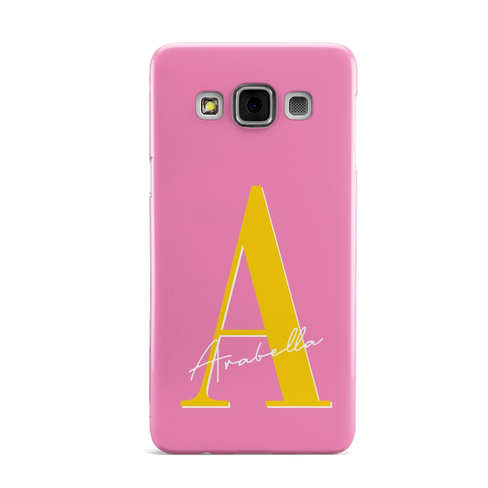 Personalised Pink Yellow Initial Samsung Galaxy A3 Case