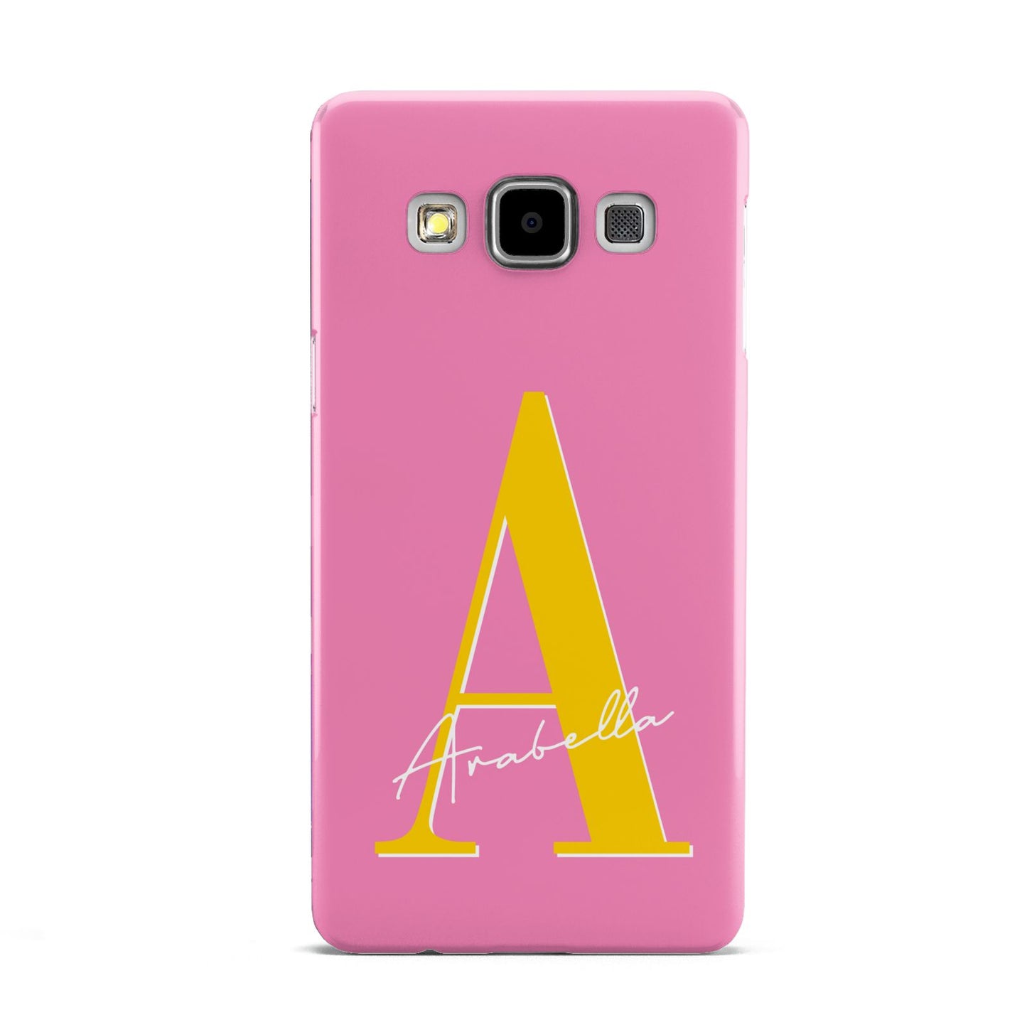 Personalised Pink Yellow Initial Samsung Galaxy A5 Case