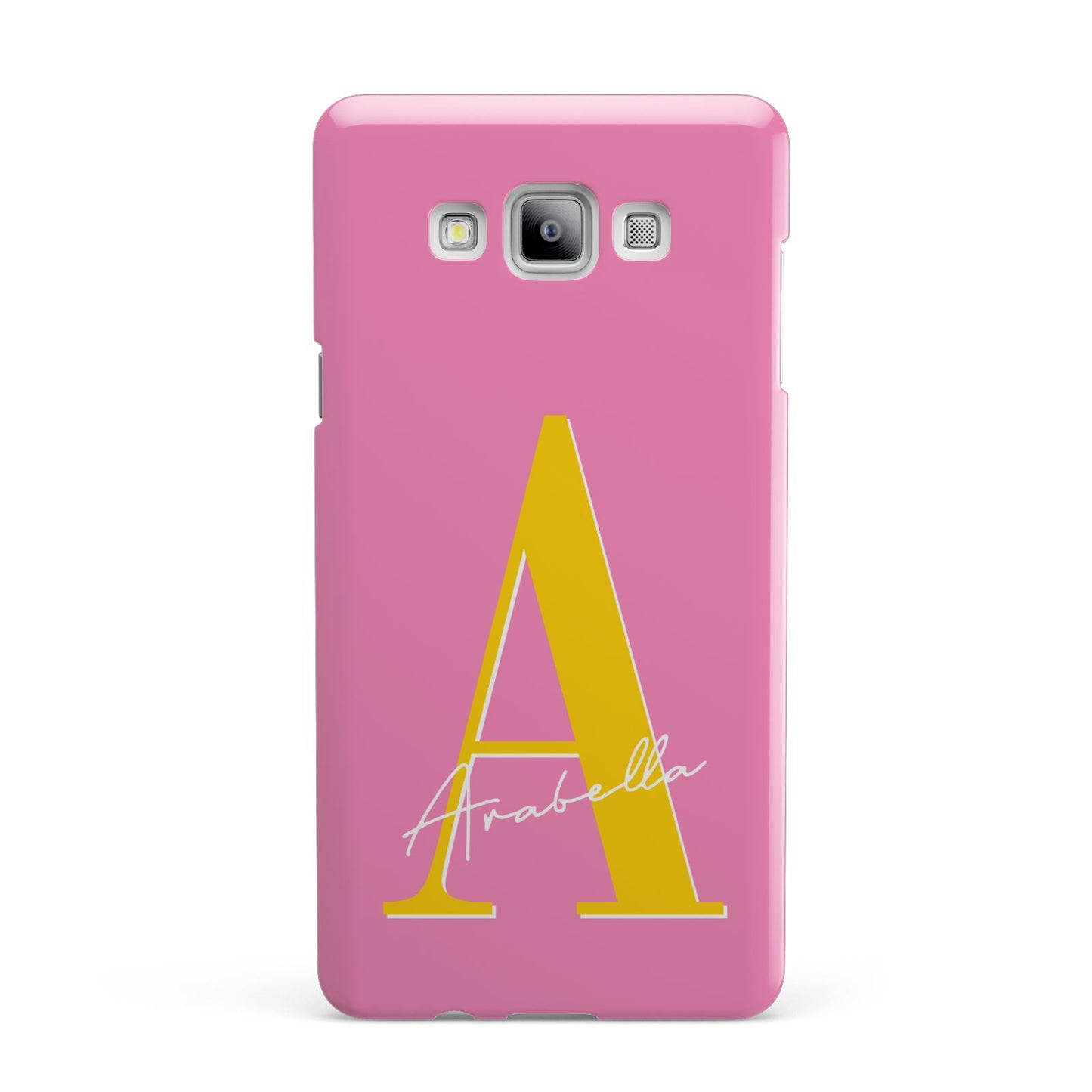 Personalised Pink Yellow Initial Samsung Galaxy A7 2015 Case