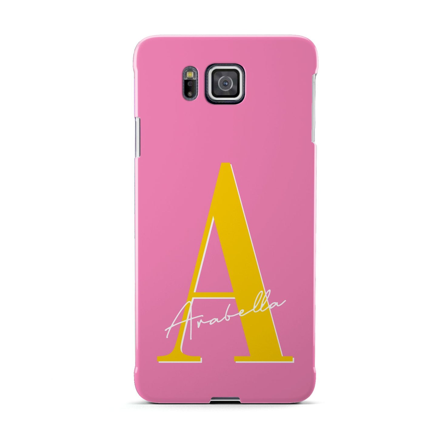 Personalised Pink Yellow Initial Samsung Galaxy Alpha Case