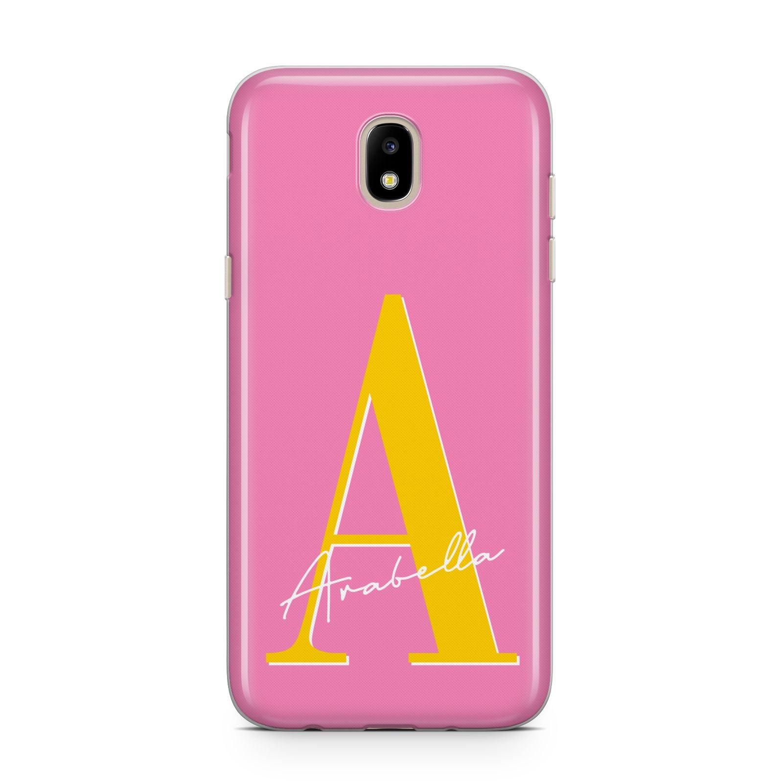 Personalised Pink Yellow Initial Samsung J5 2017 Case