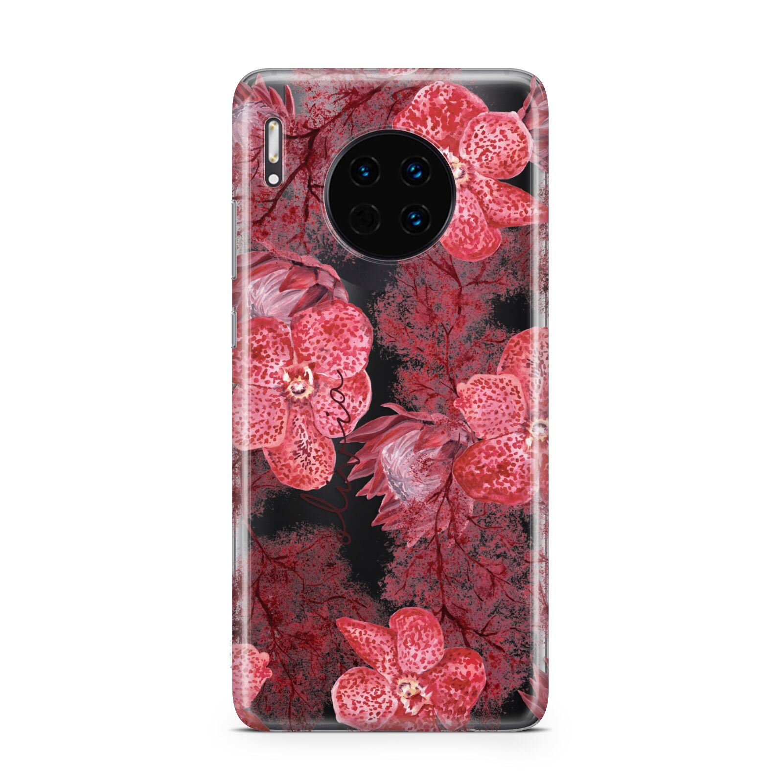 Personalised Pink and Red Floral Huawei Mate 30