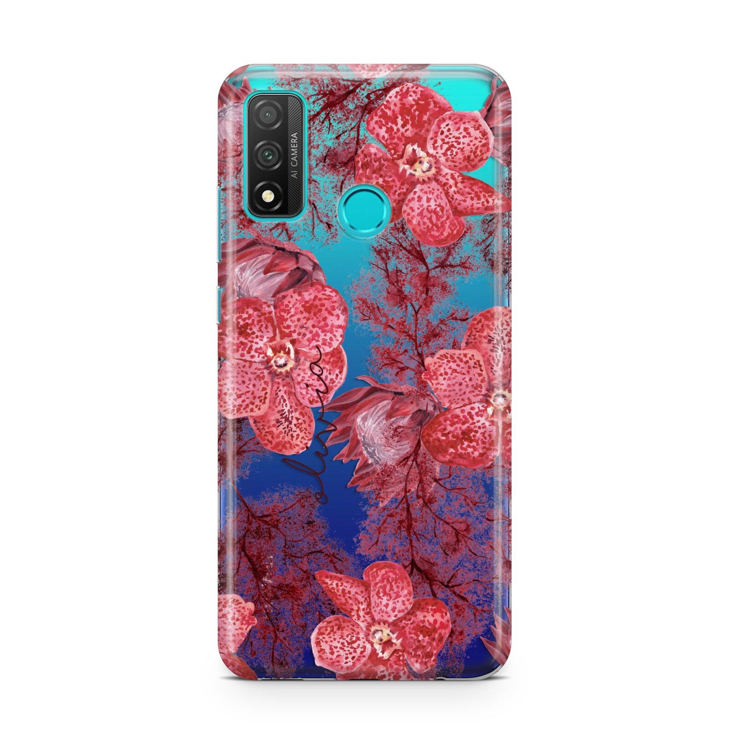 Personalised Pink and Red Floral Huawei P Smart 2020