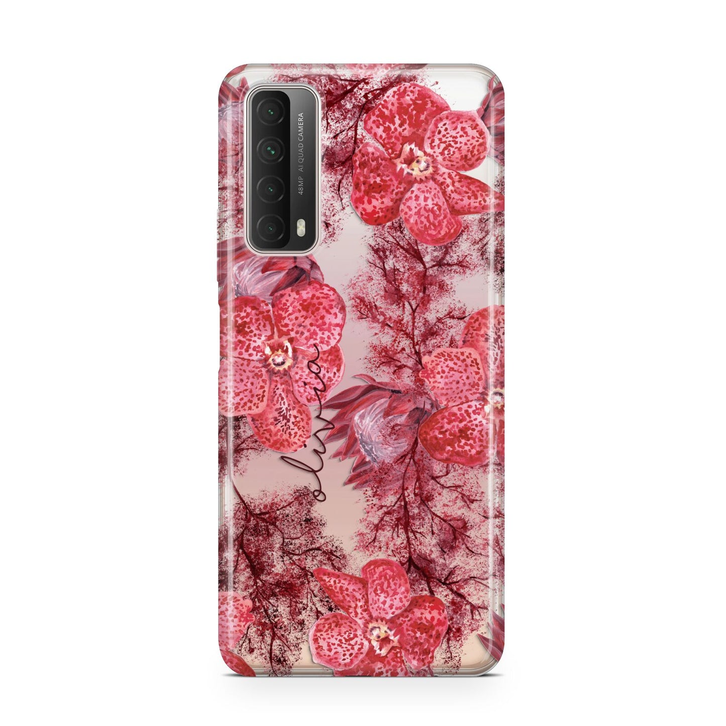 Personalised Pink and Red Floral Huawei P Smart 2021