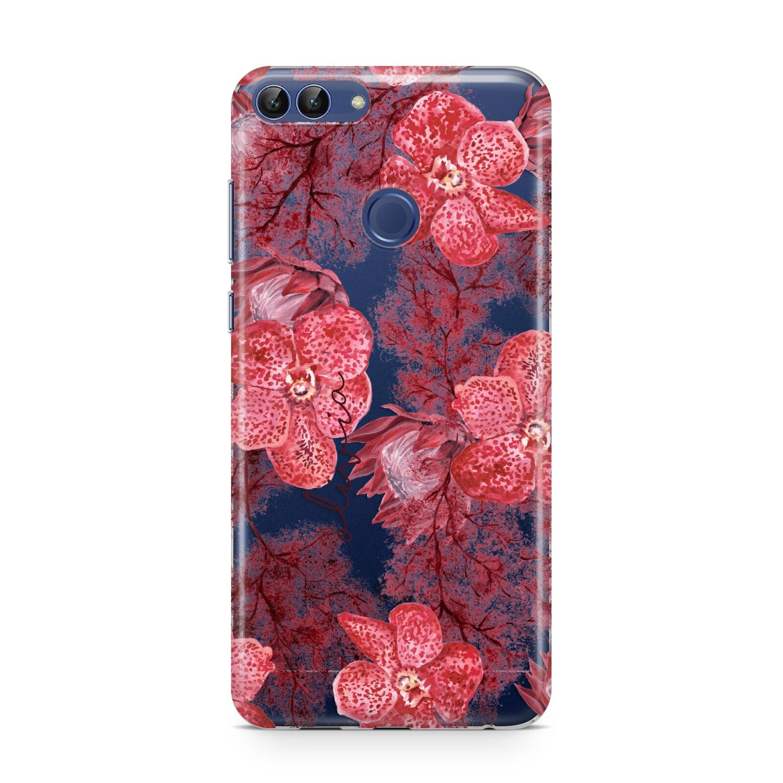 Personalised Pink and Red Floral Huawei P Smart Case