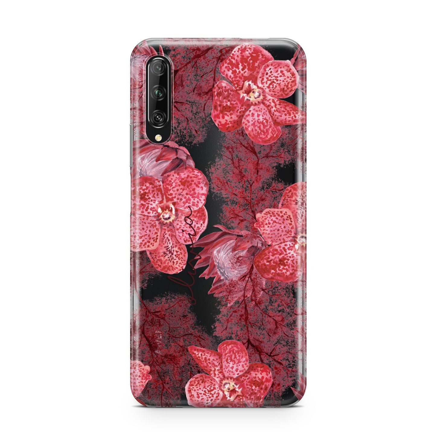 Personalised Pink and Red Floral Huawei P Smart Pro 2019