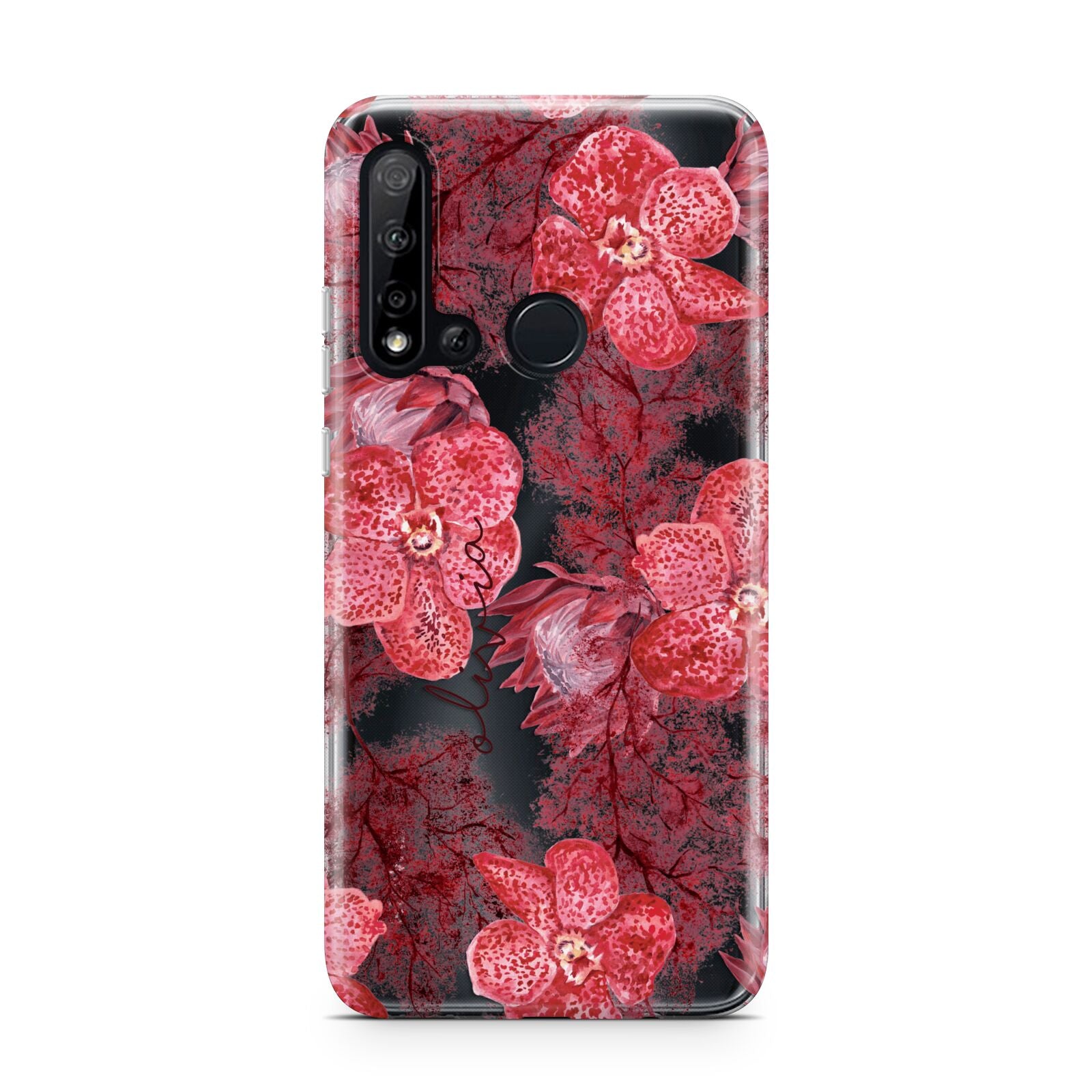 Personalised Pink and Red Floral Huawei P20 Lite 5G Phone Case