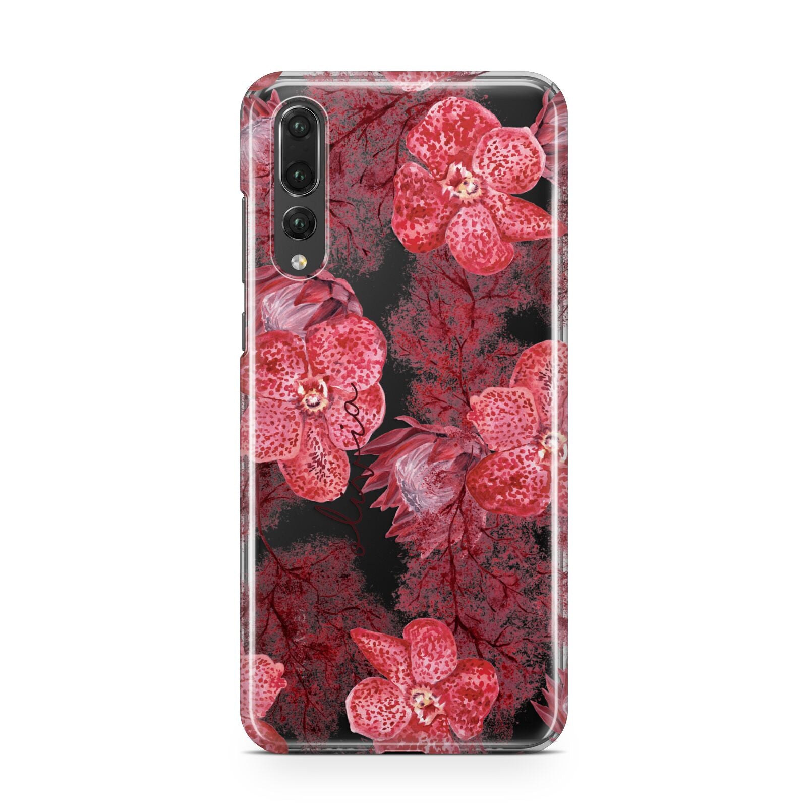 Personalised Pink and Red Floral Huawei P20 Pro Phone Case