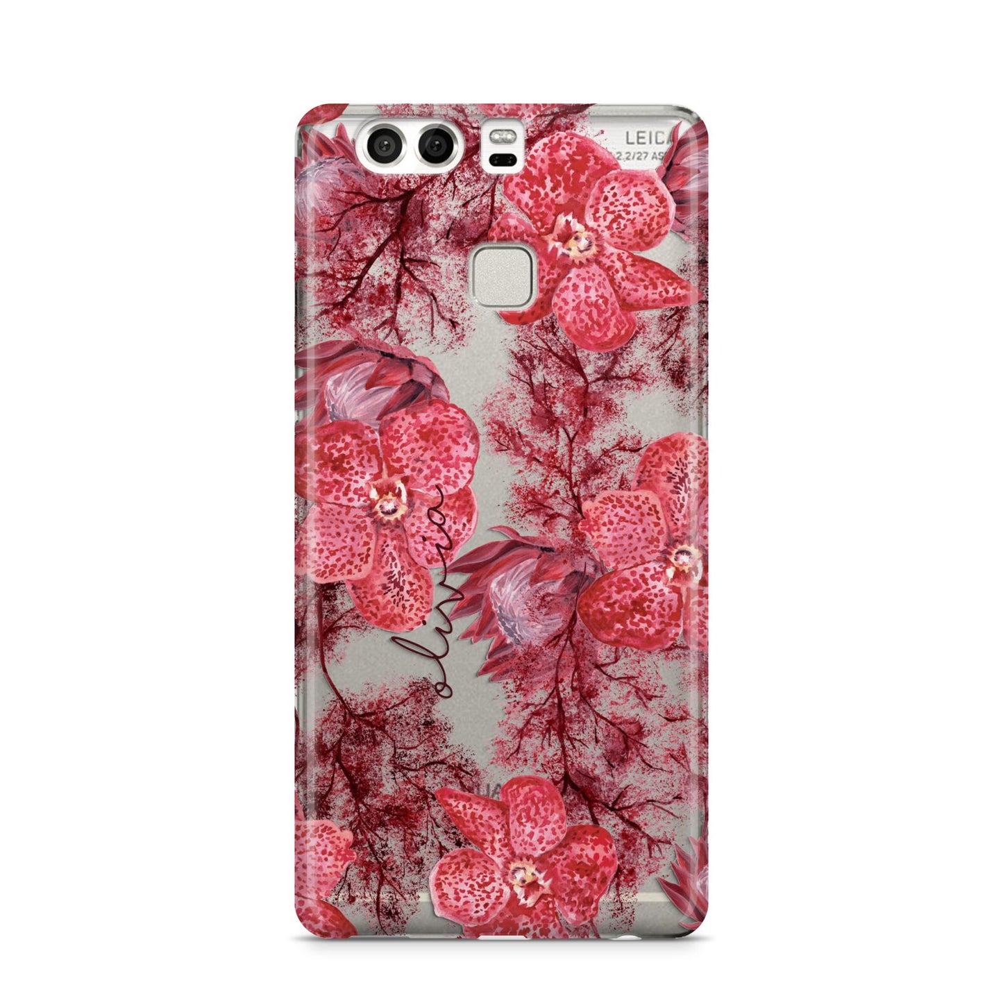 Personalised Pink and Red Floral Huawei P9 Case