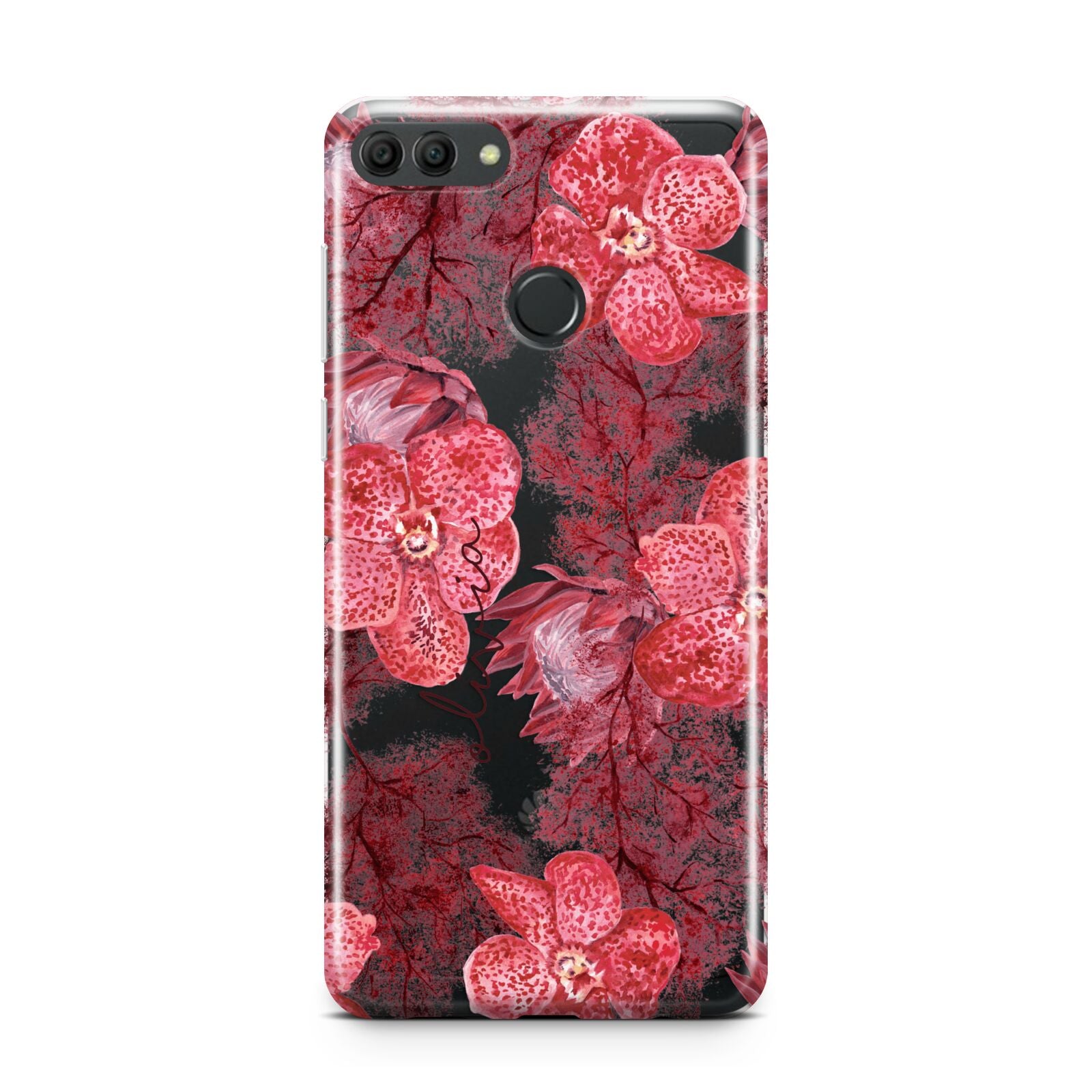 Personalised Pink and Red Floral Huawei Y9 2018