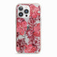 Personalised Pink and Red Floral iPhone 13 Pro TPU Impact Case with Pink Edges