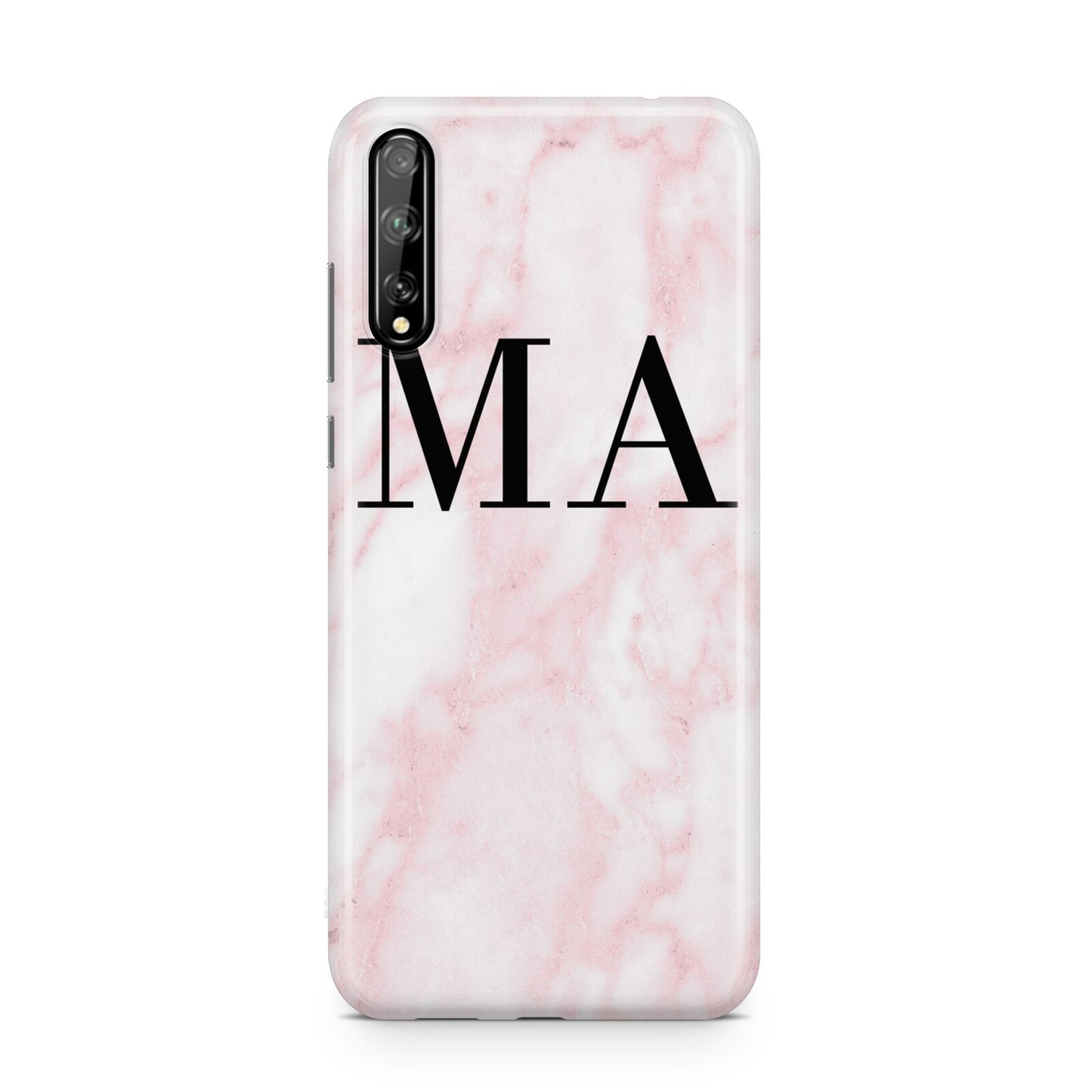 Personalised Pinky Marble Initials Huawei Enjoy 10s Phone Case