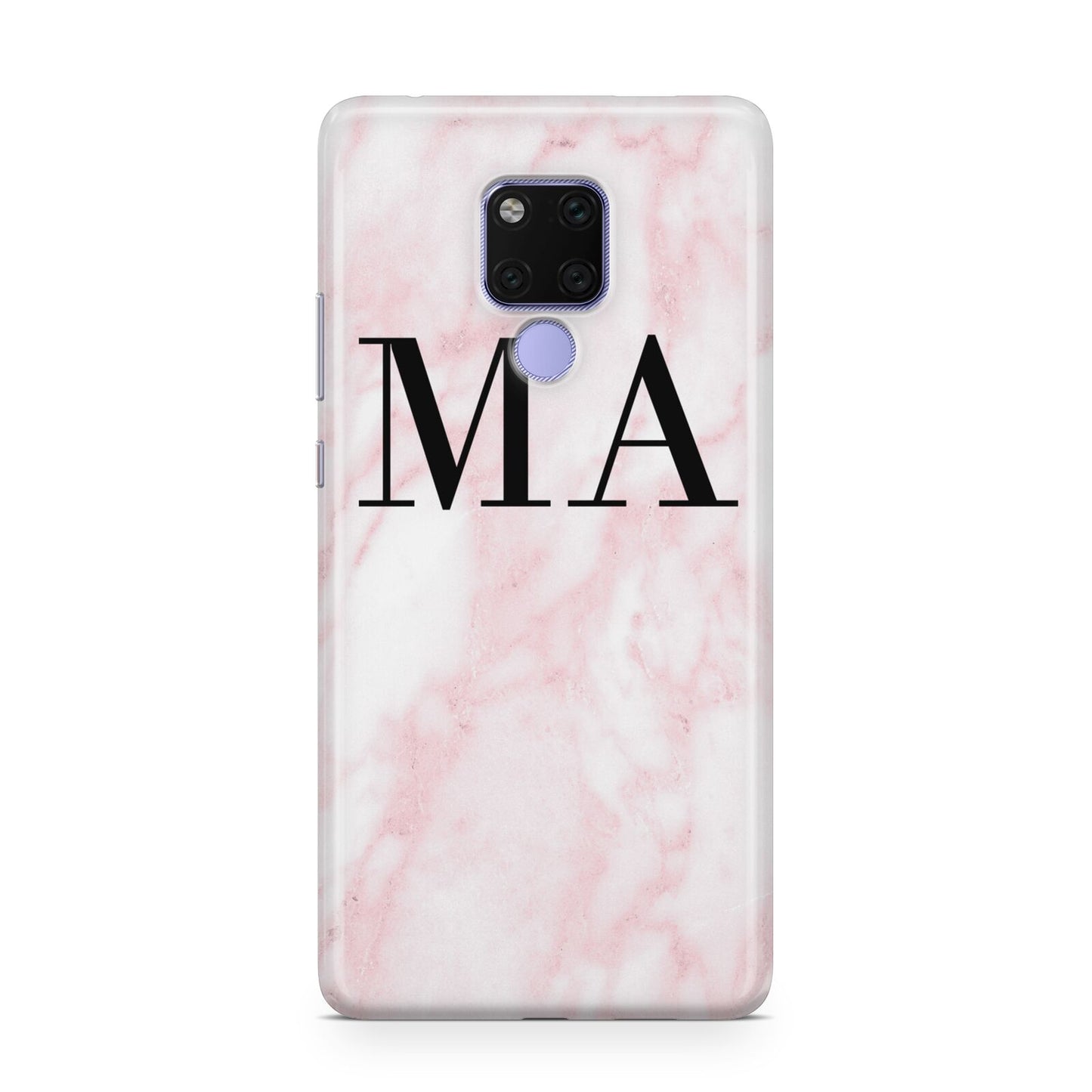 Personalised Pinky Marble Initials Huawei Mate 20X Phone Case