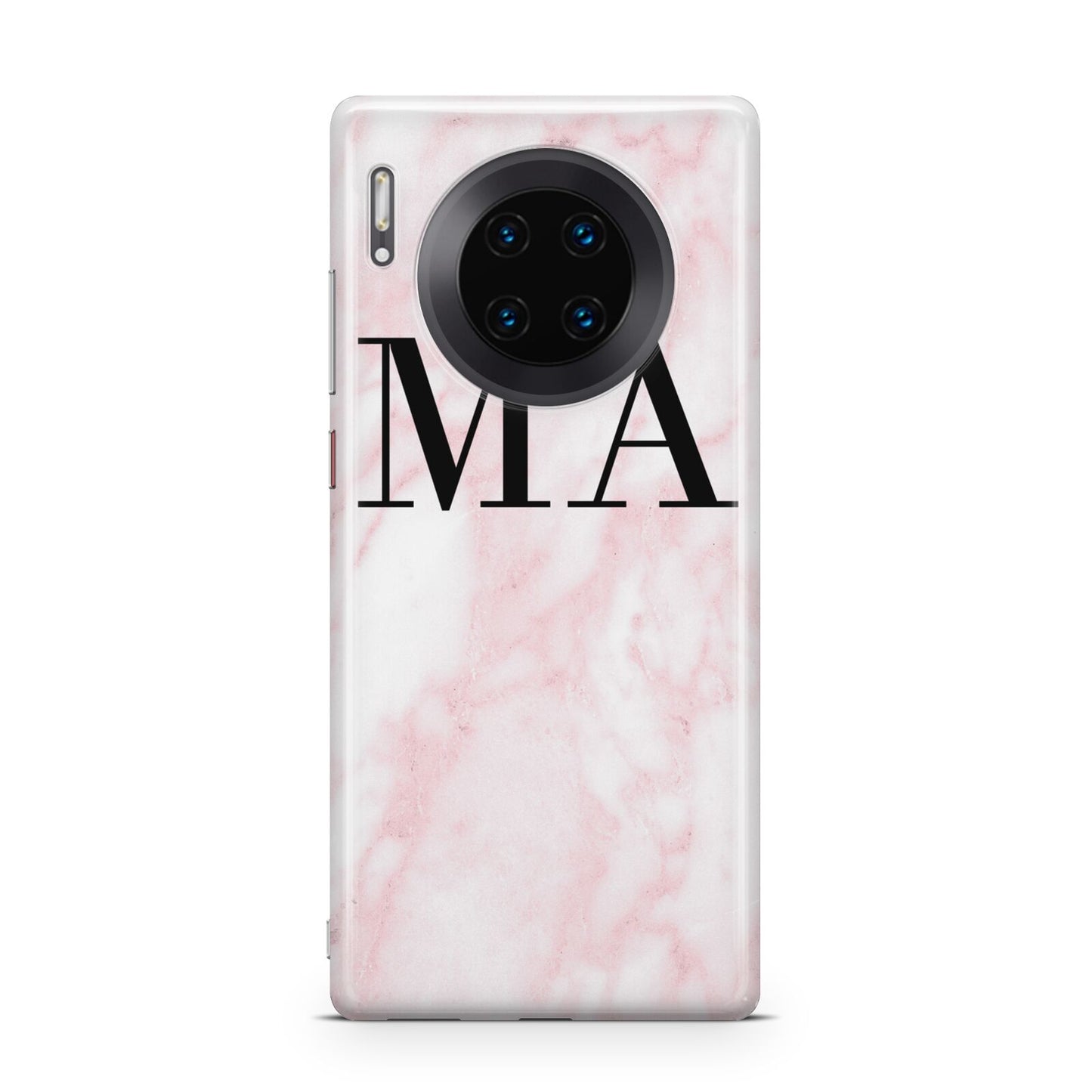 Personalised Pinky Marble Initials Huawei Mate 30 Pro Phone Case