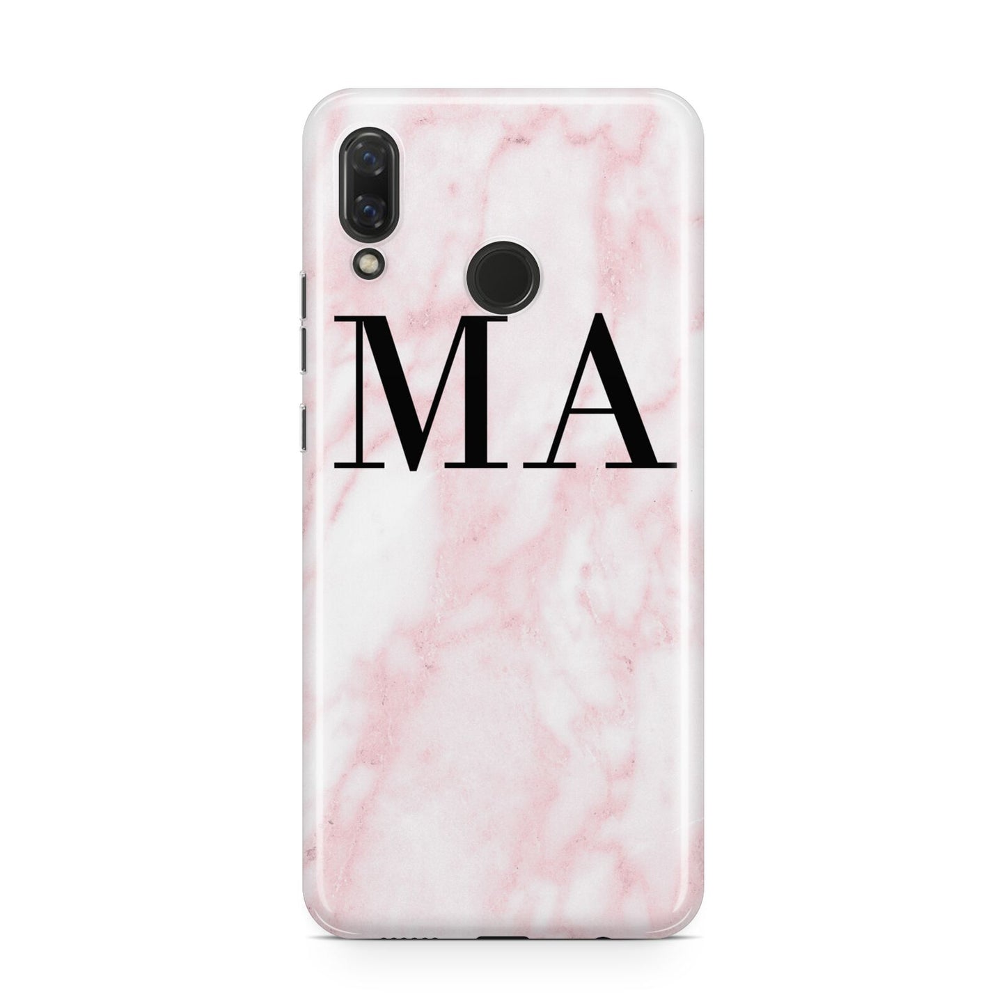 Personalised Pinky Marble Initials Huawei Nova 3 Phone Case