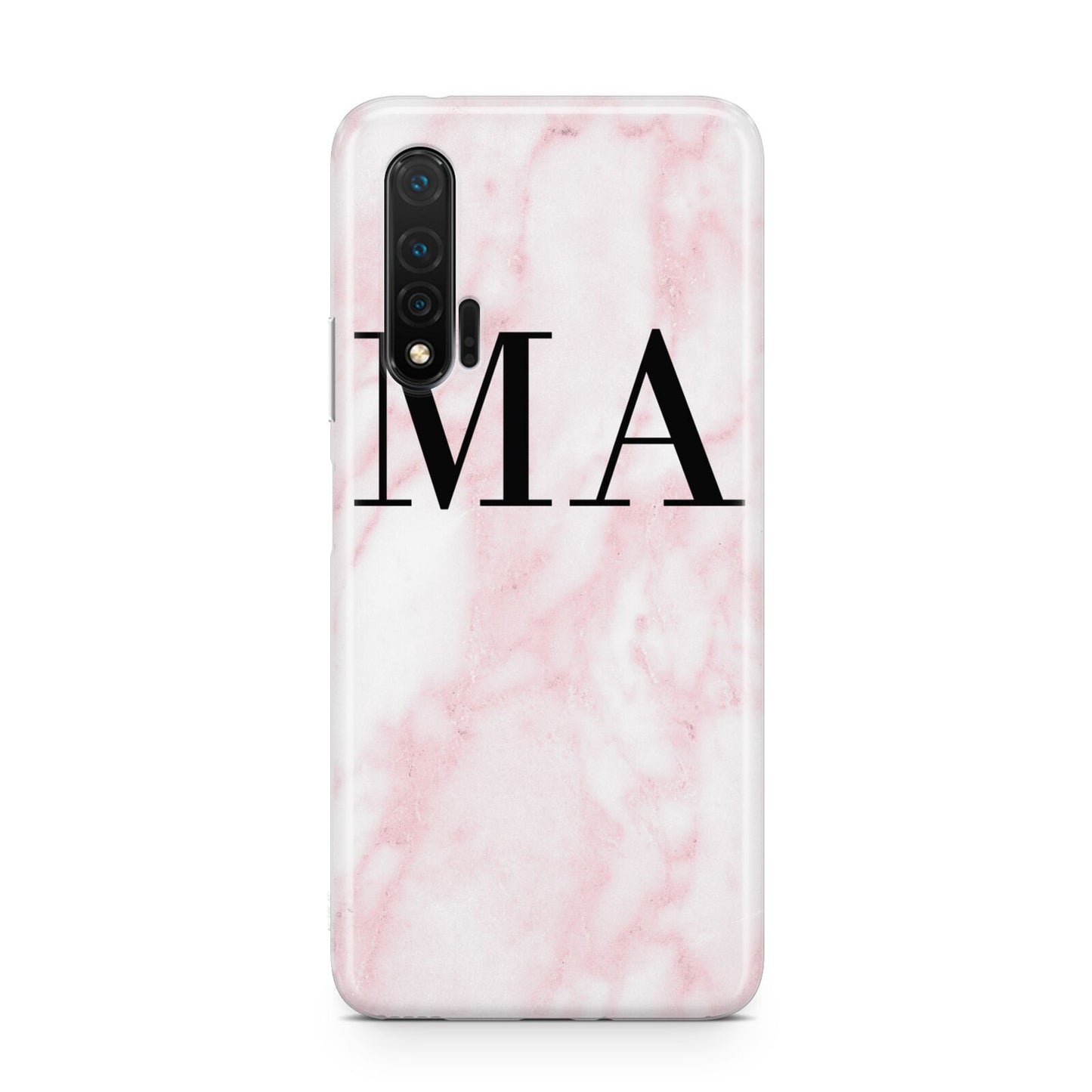 Personalised Pinky Marble Initials Huawei Nova 6 Phone Case