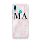 Personalised Pinky Marble Initials Huawei P Smart 2019 Case