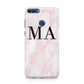 Personalised Pinky Marble Initials Huawei P Smart Case