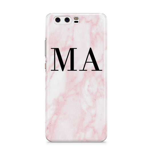 Personalised Pinky Marble Initials Huawei P10 Phone Case