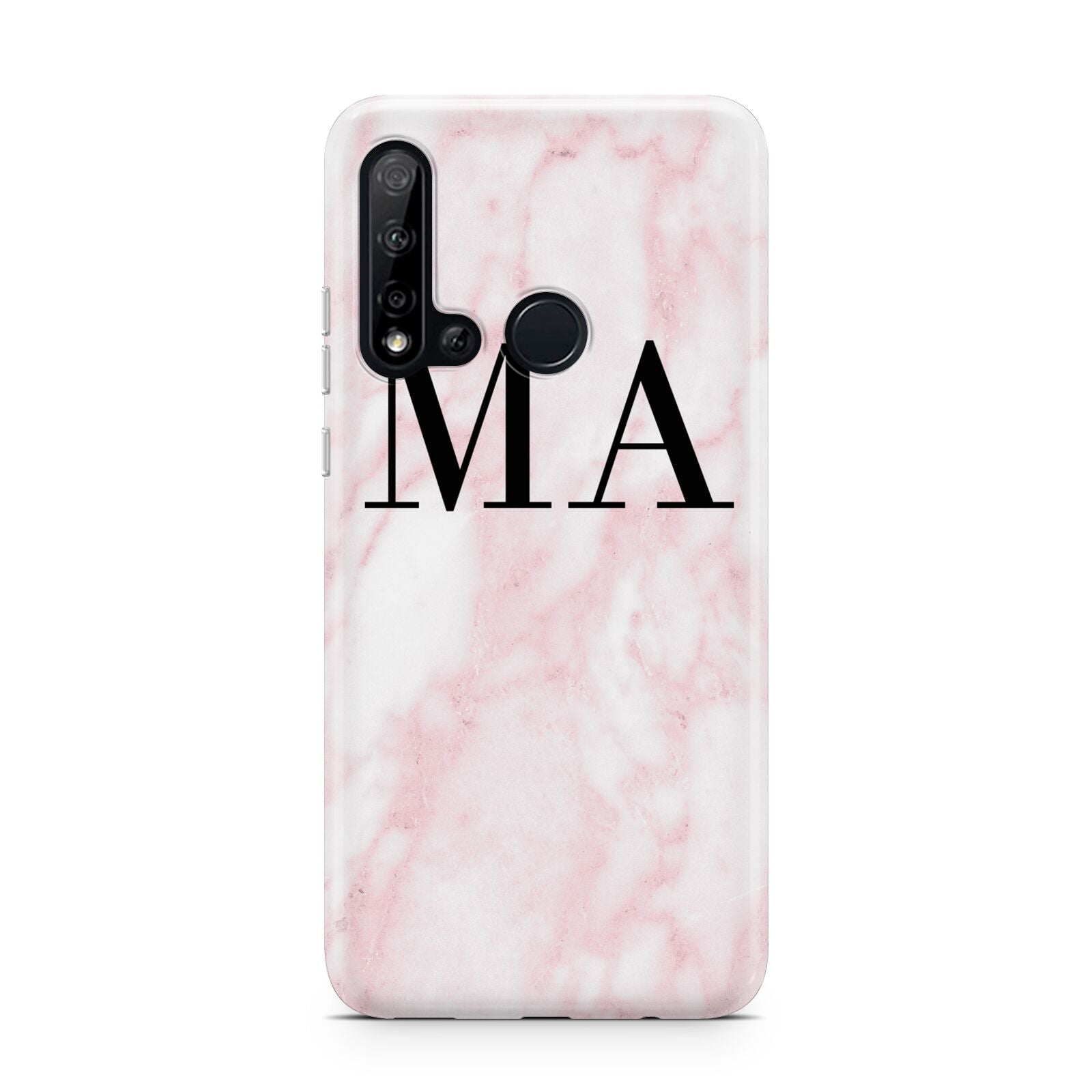 Personalised Pinky Marble Initials Huawei P20 Lite 5G Phone Case