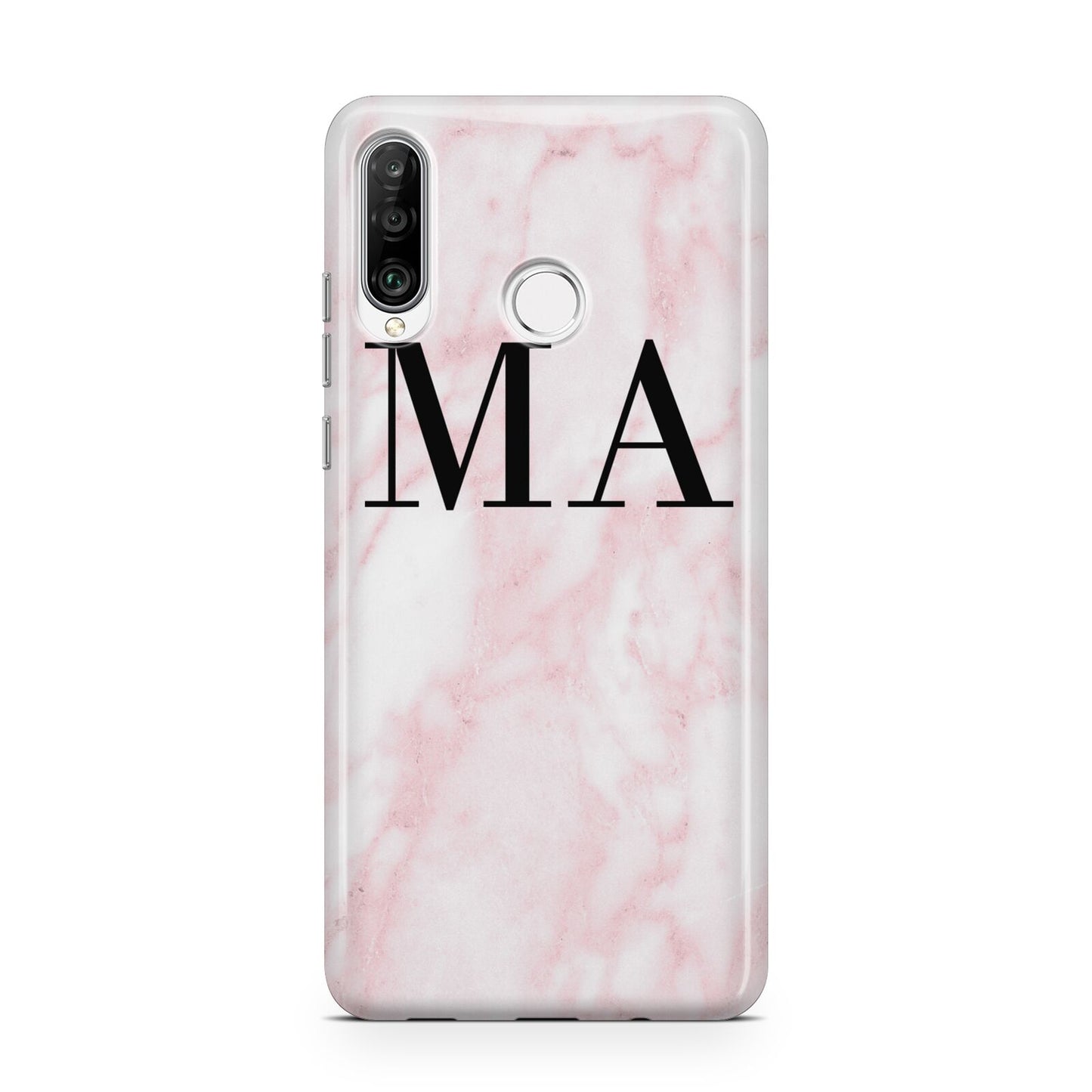 Personalised Pinky Marble Initials Huawei P30 Lite Phone Case