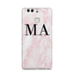 Personalised Pinky Marble Initials Huawei P9 Case