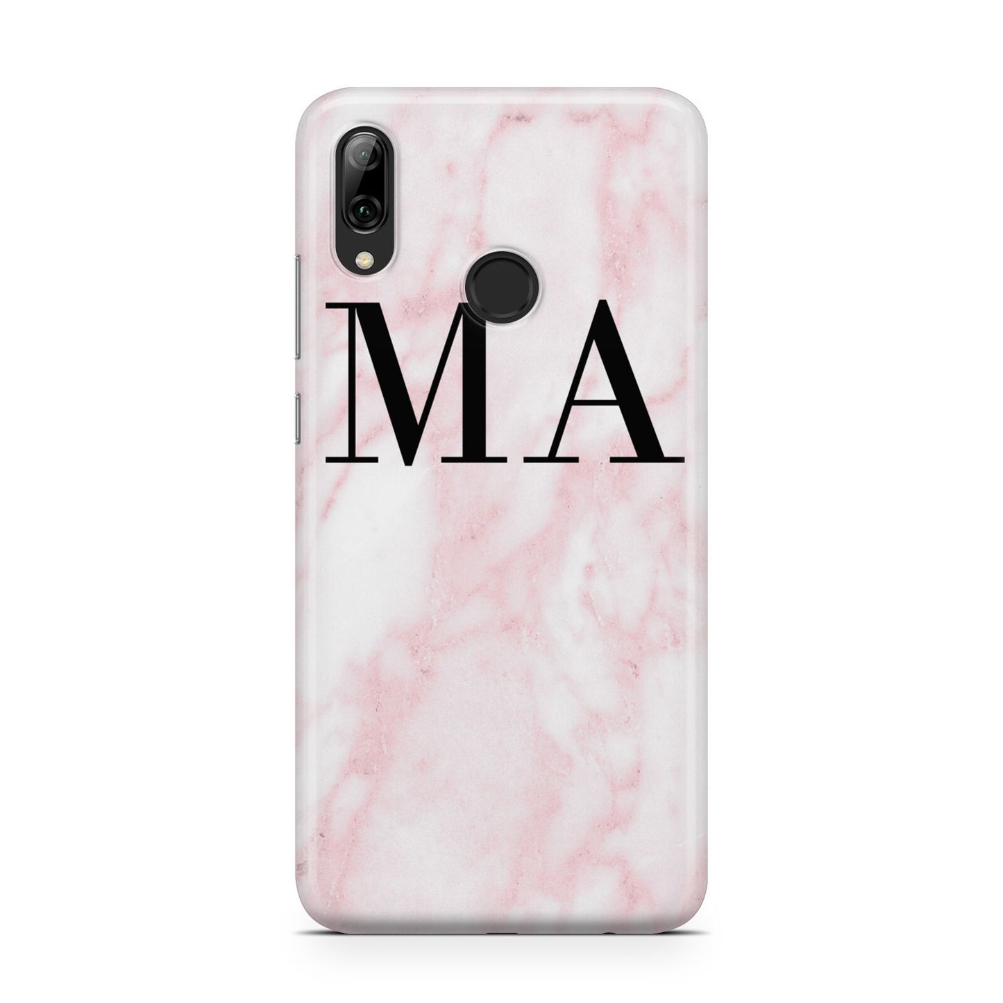 Personalised Pinky Marble Initials Huawei Y7 2019