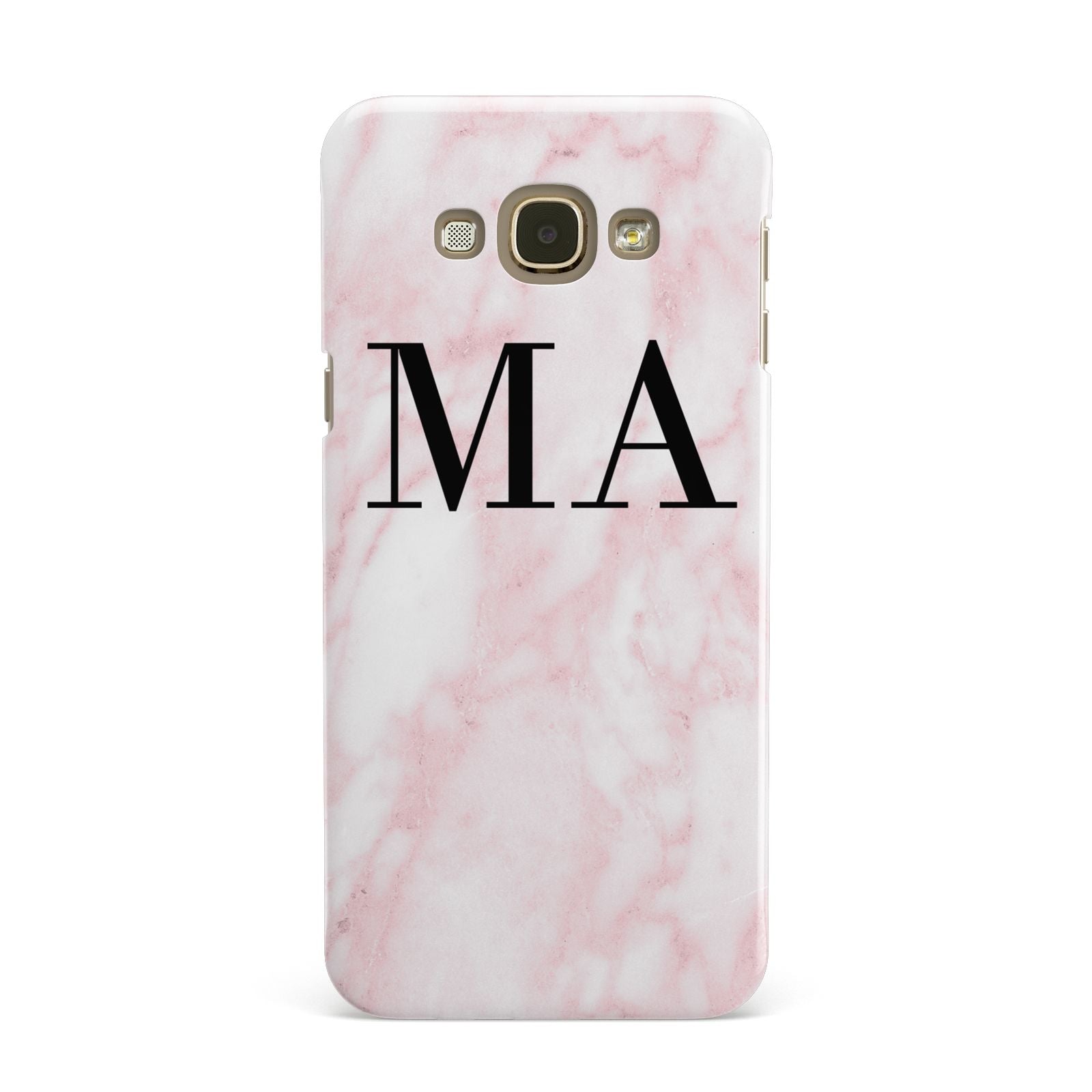 Personalised Pinky Marble Initials Samsung Galaxy A8 Case