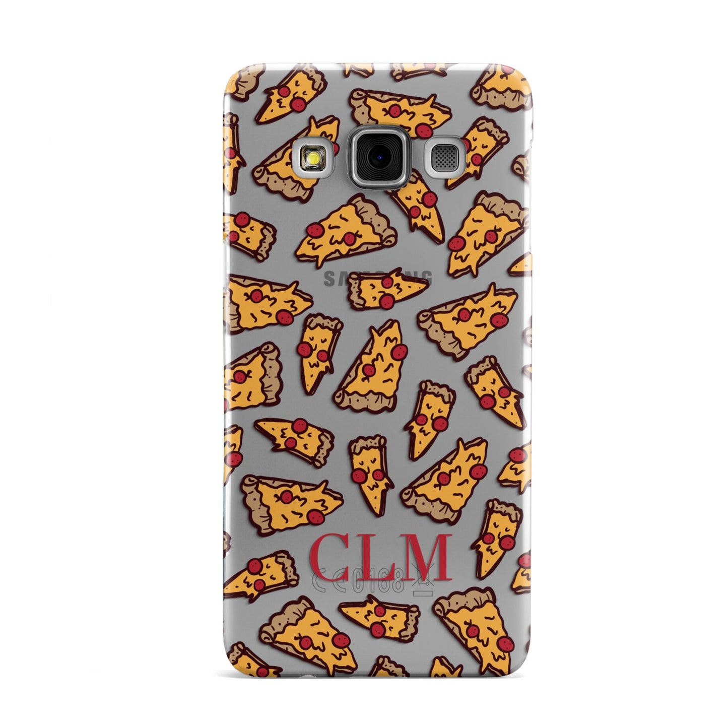 Personalised Pizza Initials Clear Samsung Galaxy A3 Case