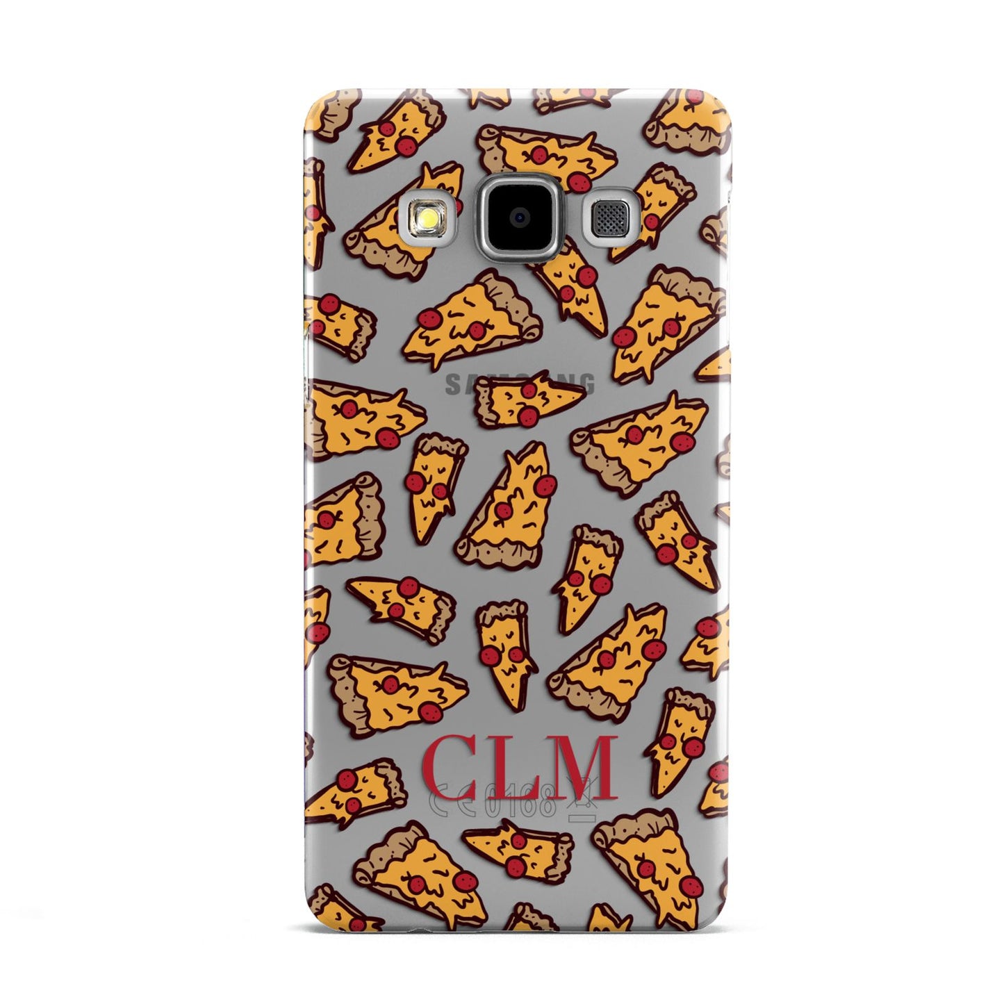 Personalised Pizza Initials Clear Samsung Galaxy A5 Case