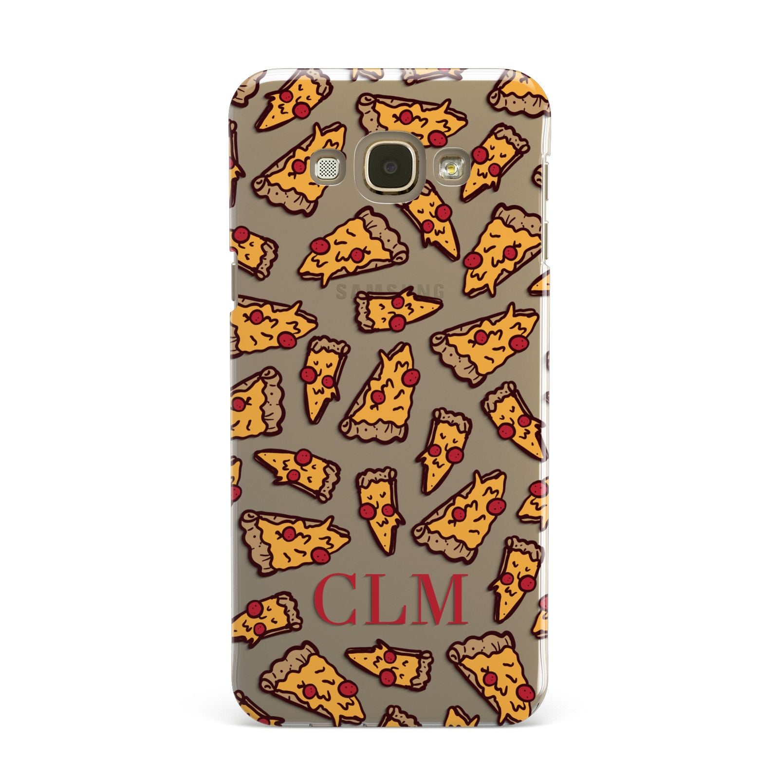 Personalised Pizza Initials Clear Samsung Galaxy A8 Case