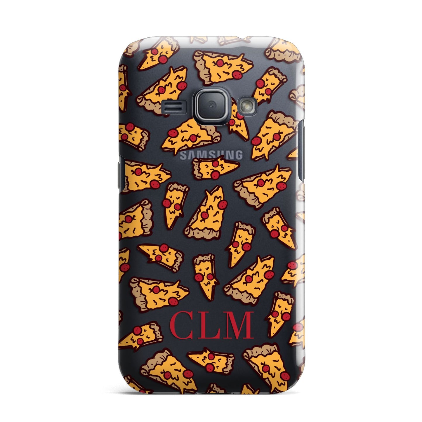 Personalised Pizza Initials Clear Samsung Galaxy J1 2016 Case