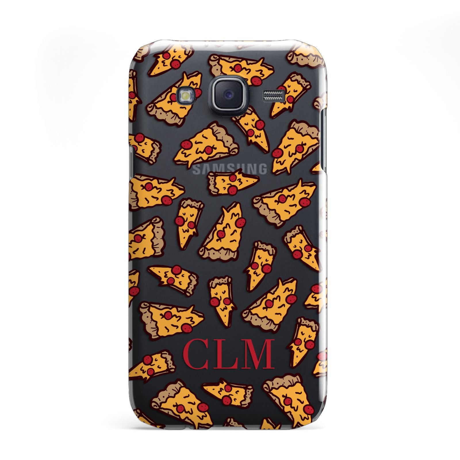 Personalised Pizza Initials Clear Samsung Galaxy J5 Case